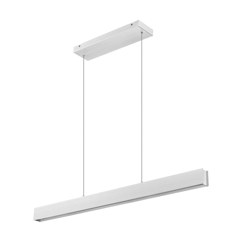 Z-Lite Hudson 1Lt 45" Linear Chandelier, Nickel/Frosted