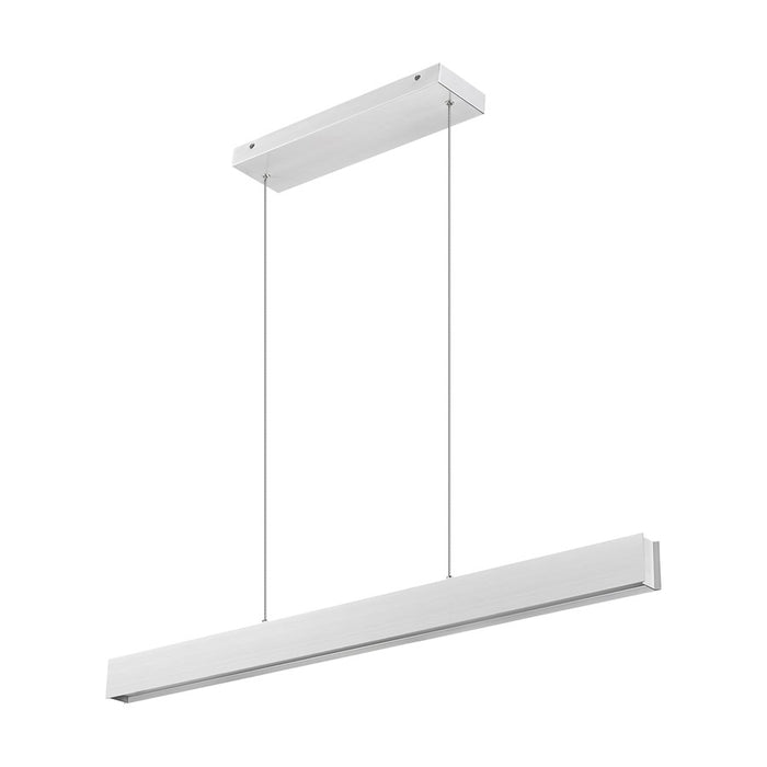 Z-Lite Hudson 1 Light 45" Linear Chandelier, Nickel/Frosted