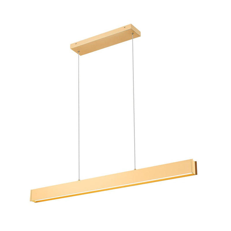 Z-Lite Hudson 1 Light 45" Linear Chandelier, Gold/Frosted - 1016-45L-GLD-LED