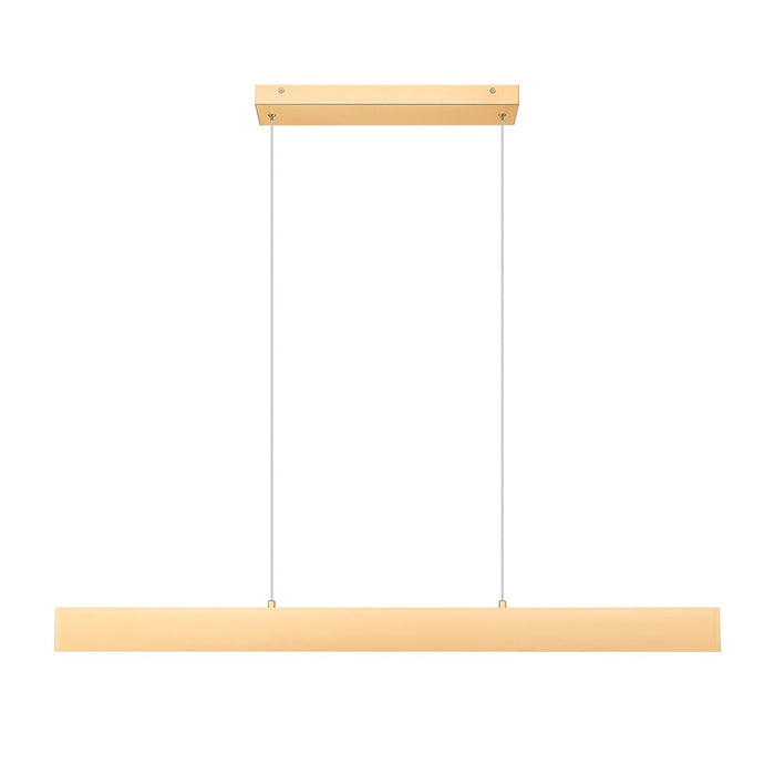 Z-Lite Hudson 1 Light 45" Linear Chandelier, Gold/Frosted