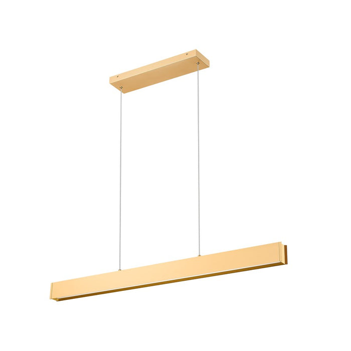 Z-Lite Hudson 1 Light 45" Linear Chandelier, Gold/Frosted