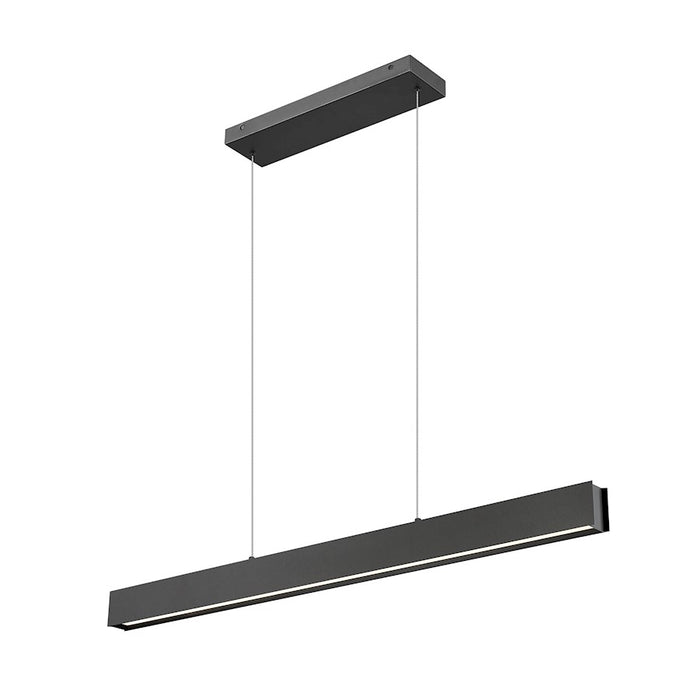 Z-Lite Hudson 1 Light 45" Linear Chandelier, Matte Black/Frosted - 1016-45L-MB-LED