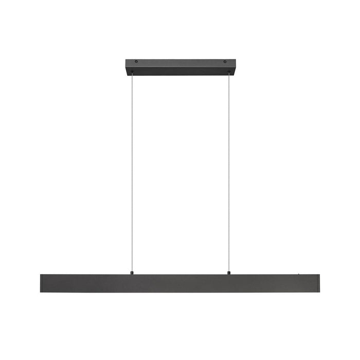 Z-Lite Hudson 1Lt 45" Linear Chandelier, Matte Black/Frosted