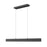 Z-Lite Hudson 1Lt 45" Linear Chandelier, Matte Black/Frosted