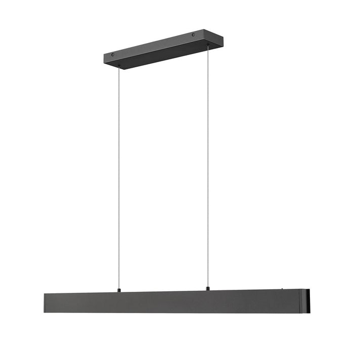 Z-Lite Hudson 1Lt 45" Linear Chandelier, Matte Black/Frosted