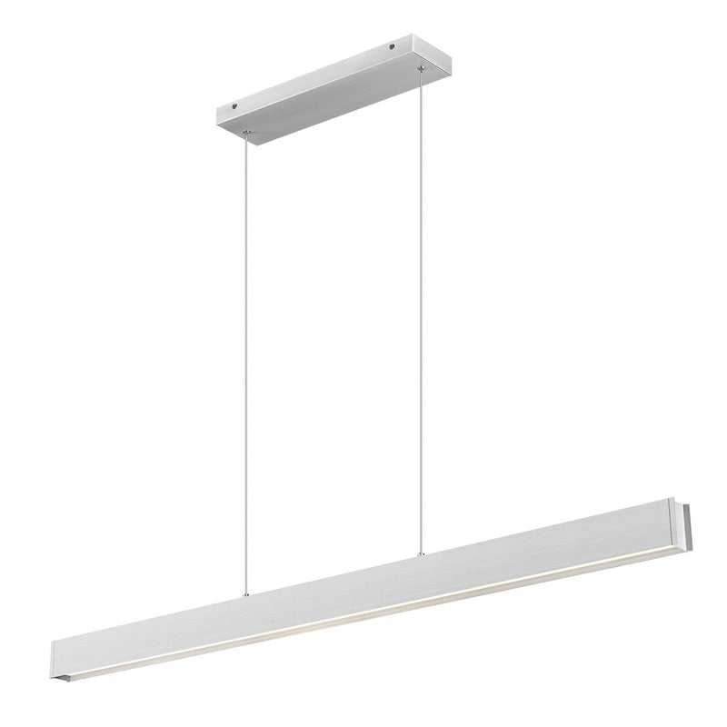 Z-Lite Hudson 1Lt 55" Linear Chandelier, Nickel/Frosted - 1016-55L-BN-LED