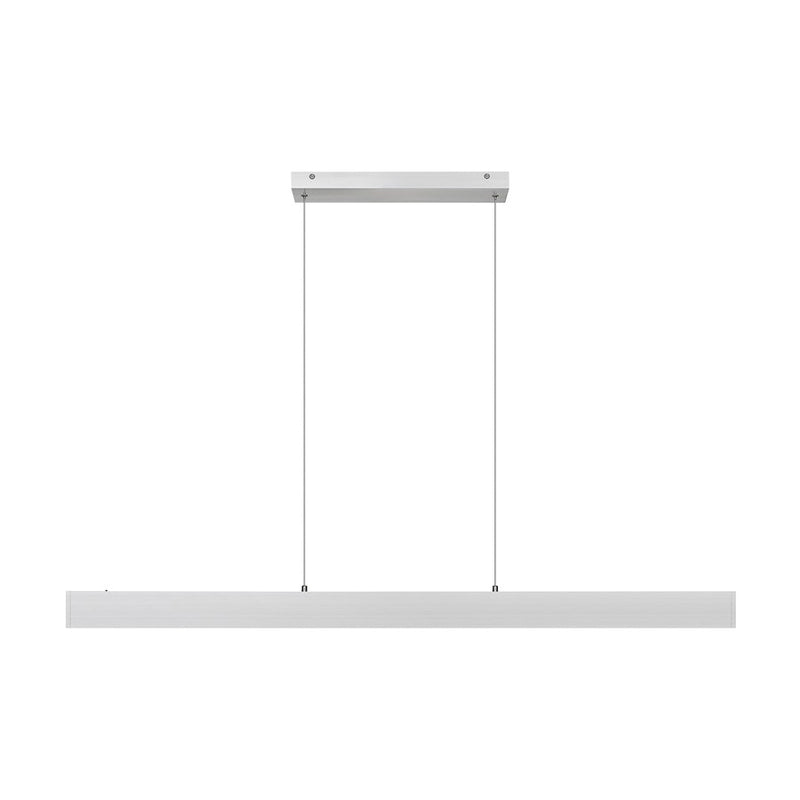 Z-Lite Hudson 1 Light 55" Linear Chandelier, Nickel/Frosted