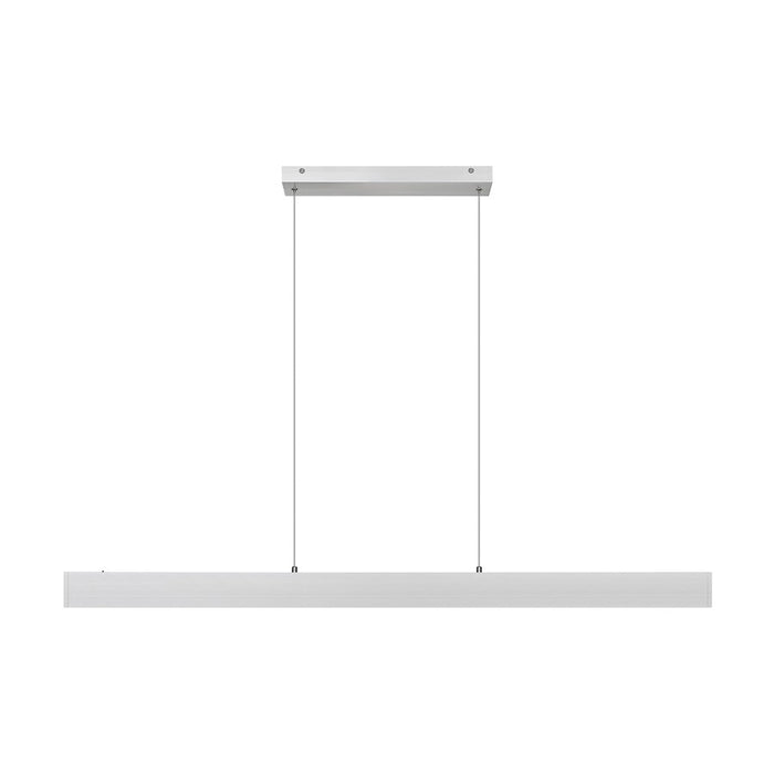 Z-Lite Hudson 1 Light 55" Linear Chandelier, Nickel/Frosted