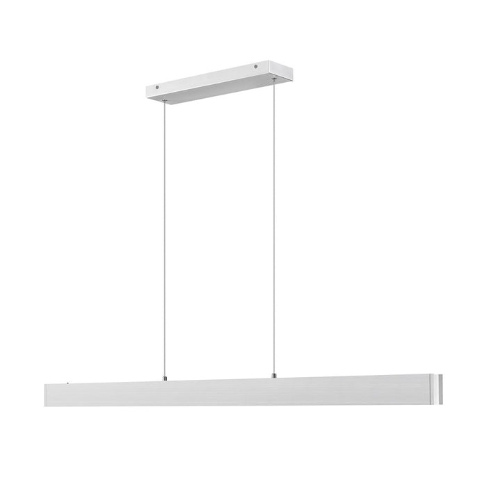 Z-Lite Hudson 1 Light 55" Linear Chandelier, Nickel/Frosted