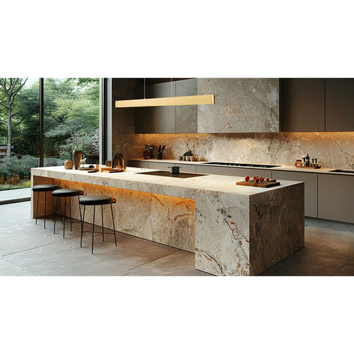 Z-Lite Hudson 1 Light 55" Linear Chandelier, Gold/Frosted