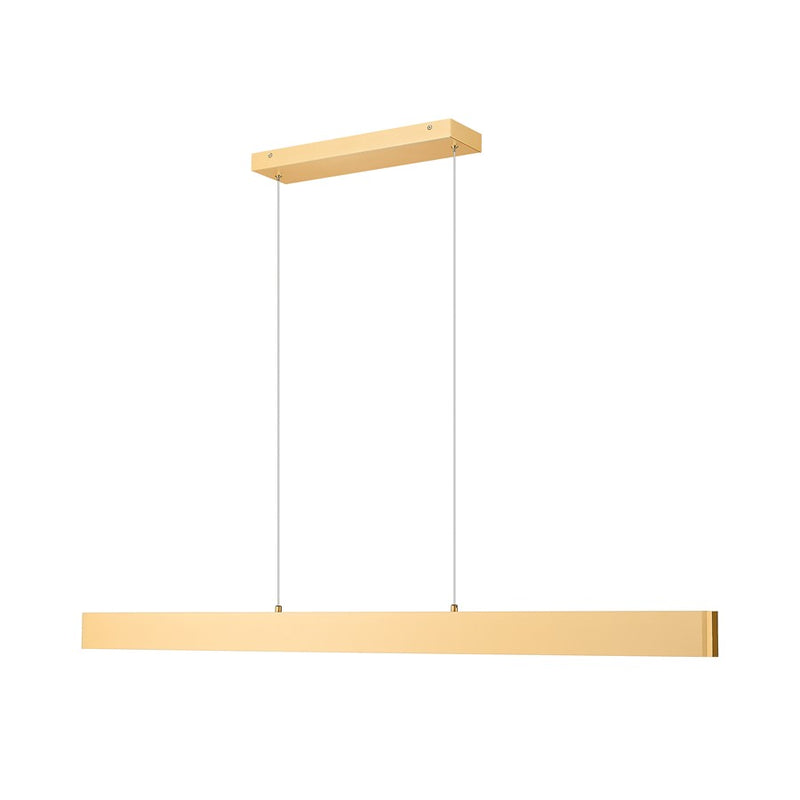 Z-Lite Hudson 1 Light 55" Linear Chandelier, Gold/Frosted