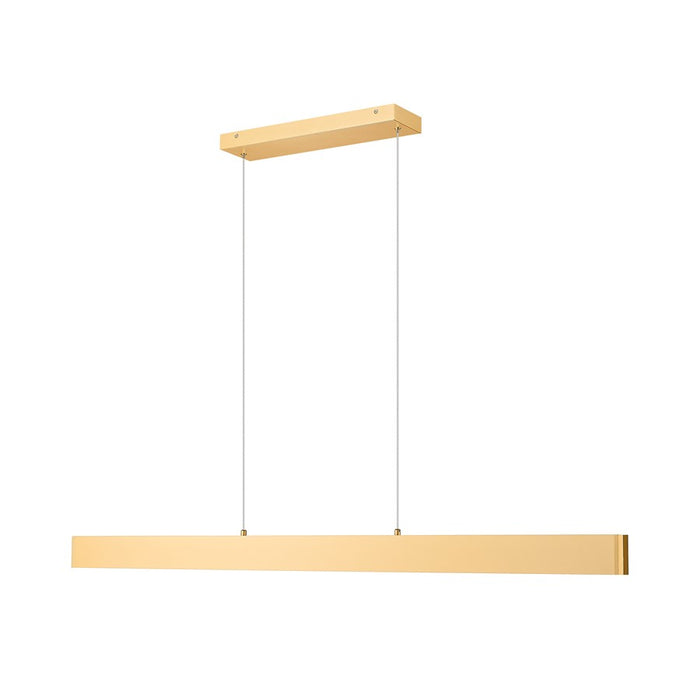 Z-Lite Hudson 1 Light 55" Linear Chandelier, Gold/Frosted