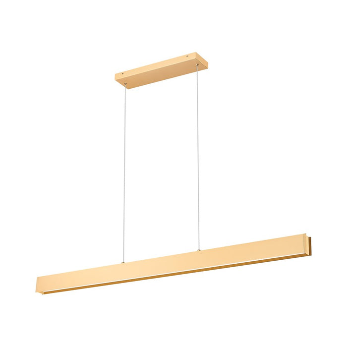 Z-Lite Hudson 1 Light 55" Linear Chandelier, Gold/Frosted