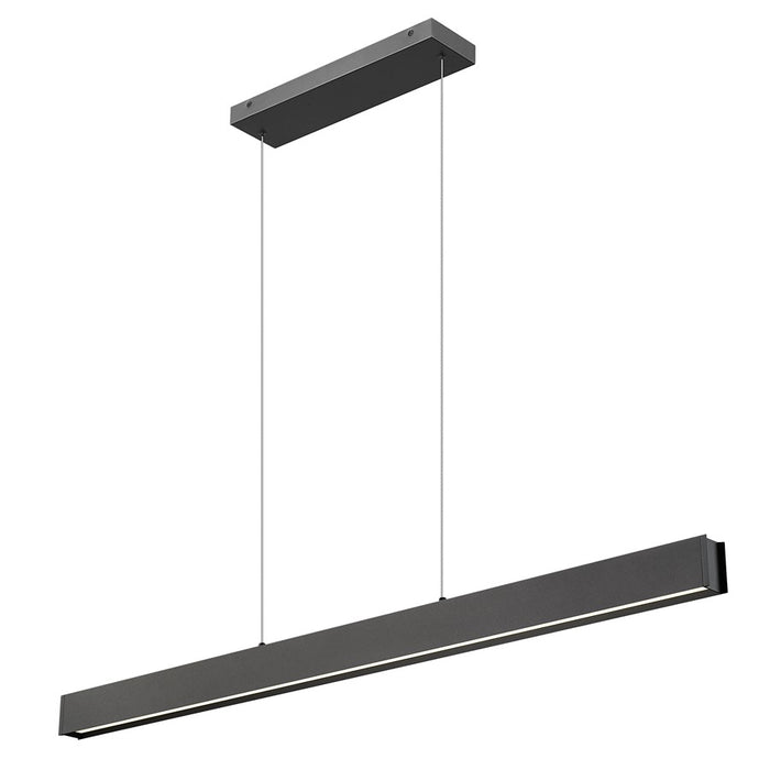 Z-Lite Hudson 1Lt 55" Linear Chandelier, Matte Black/Frosted - 1016-55L-MB-LED
