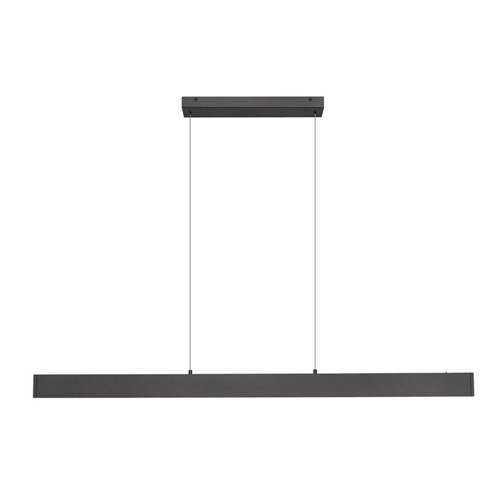 Z-Lite Hudson 1Lt 55" Linear Chandelier, Matte Black/Frosted