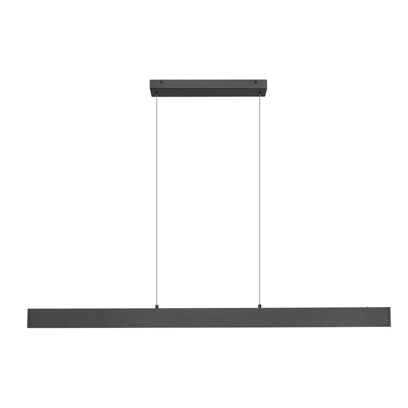 Z-Lite Hudson 1 Light 55" Linear Chandelier, Matte Black/Frosted