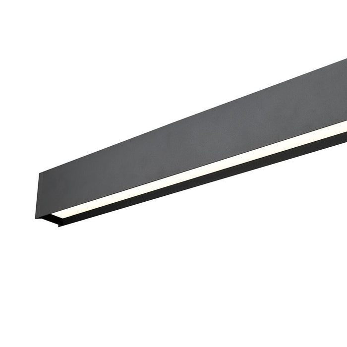 Z-Lite Hudson 1Lt 55" Linear Chandelier, Matte Black/Frosted