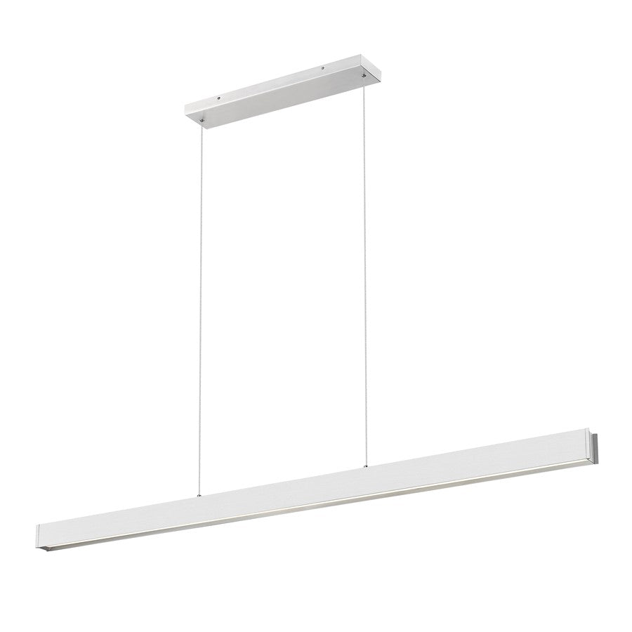 Z-Lite Hudson 1Lt Linear Chandelier, Brushed Nickel/Frosted - 1016-72L-BN-LED