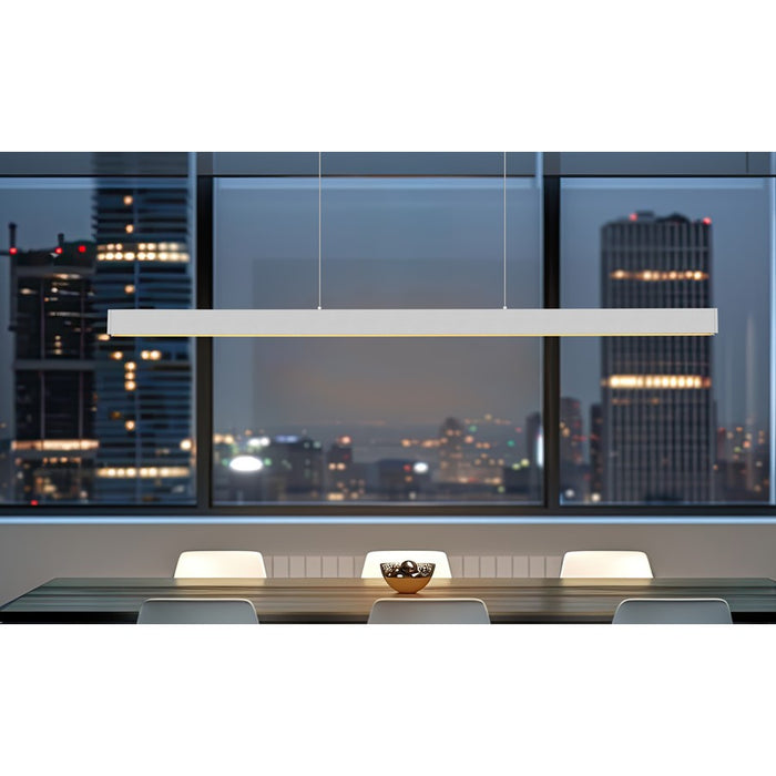 Z-Lite Hudson 1Lt Linear Chandelier, Brushed Nickel/Frosted