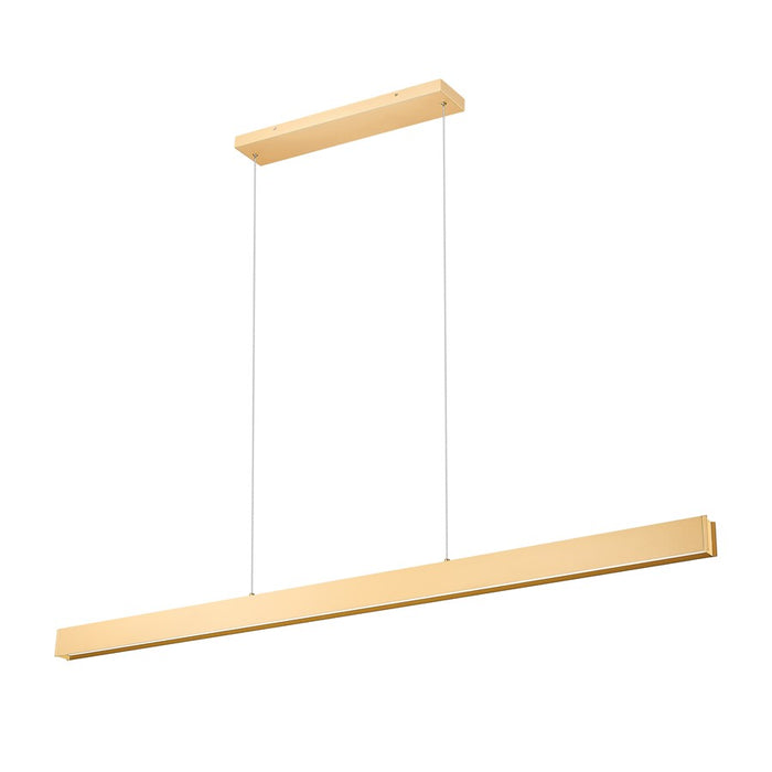 Z-Lite Hudson 1 Light 72" Linear Chandelier, Gold/Frosted