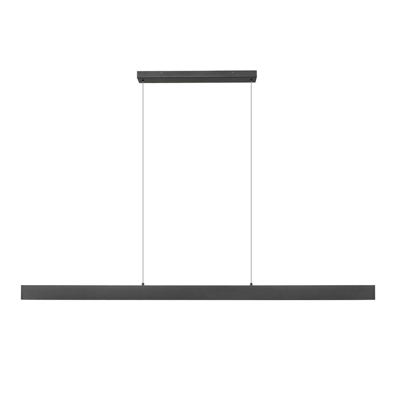 Z-Lite Hudson 1 Light Linear Chandelier, Matte Black/Frosted