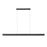 Z-Lite Hudson 1 Light Linear Chandelier, Matte Black/Frosted