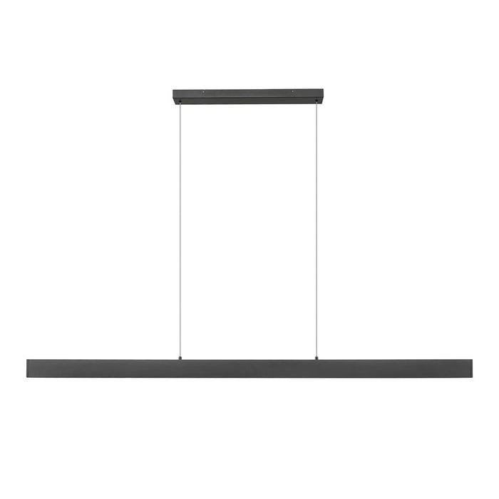 Z-Lite Hudson 1 Light Linear Chandelier, Matte Black/Frosted