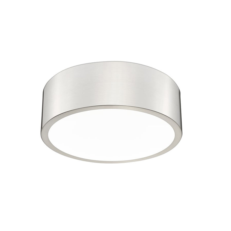 Z-Lite Coronado 1 Light 12.25" Flush Mount, Brushed Nickel/Frosted