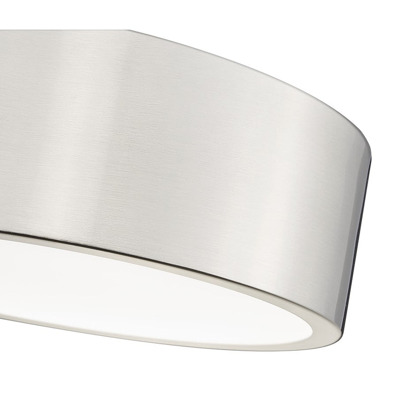 Z-Lite Coronado 1 Light 12.25" Flush Mount, Brushed Nickel/Frosted