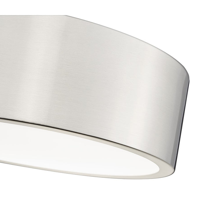 Z-Lite Coronado 1 Light 12.25" Flush Mount, Brushed Nickel/Frosted