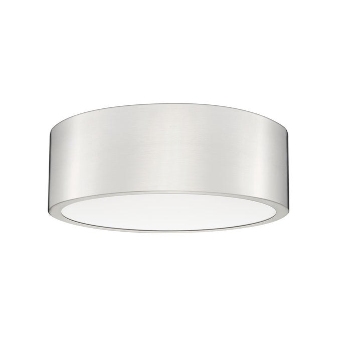 Z-Lite Coronado 1 Light 12.25" Flush Mount, Brushed Nickel/Frosted