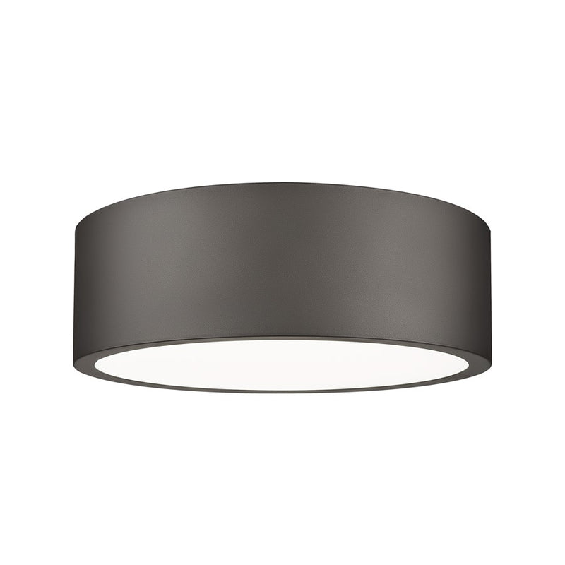 Z-Lite Coronado 1 Light 12.25" Flush Mount, Bronze/Frosted - 1017F12-BRZ-LED