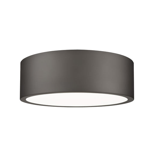 Z-Lite Coronado 1 Light 12.25" Flush Mount, Bronze/Frosted - 1017F12-BRZ-LED