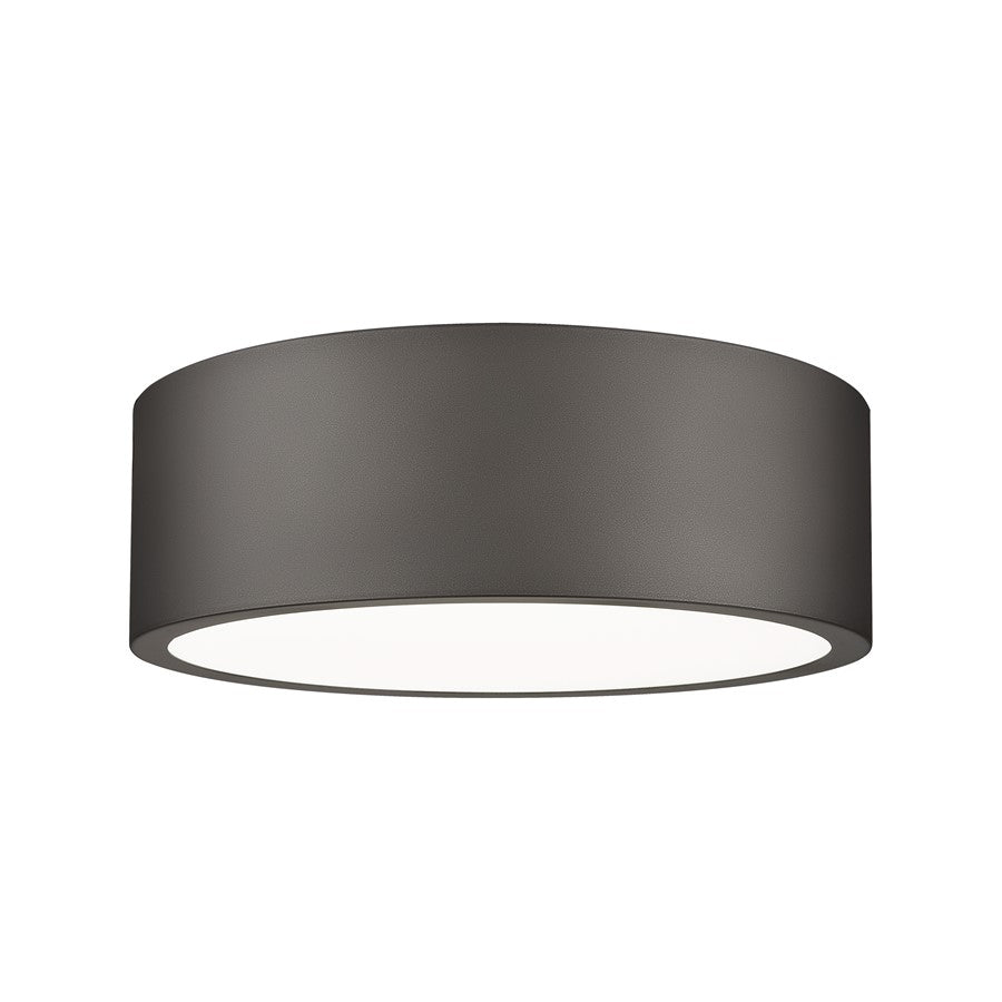 Z-Lite Coronado 1 Light 12.25" Flush Mount, Bronze/Frosted - 1017F12-BRZ-LED