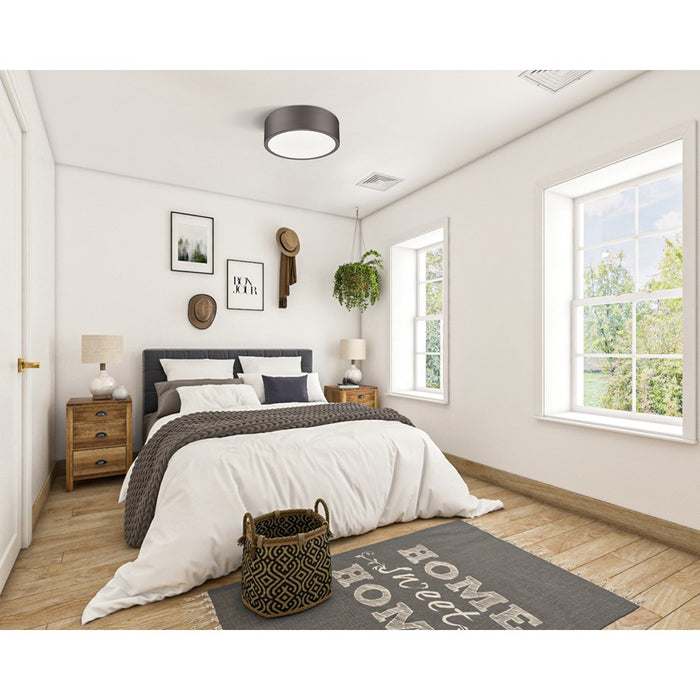 Z-Lite Coronado 1 Light 12.25" Flush Mount, Bronze/Frosted