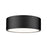 Z-Lite Coronado 1 Light 12.25" Flush Mount, Matte Black/Frosted - 1017F12-MB-LED