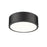 Z-Lite Coronado 1 Light 12.25" Flush Mount, Matte Black/Frosted