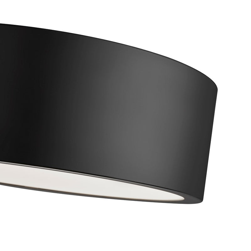 Z-Lite Coronado 1 Light 12.25" Flush Mount, Matte Black/Frosted