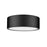 Z-Lite Coronado 1 Light 12.25" Flush Mount, Matte Black/Frosted