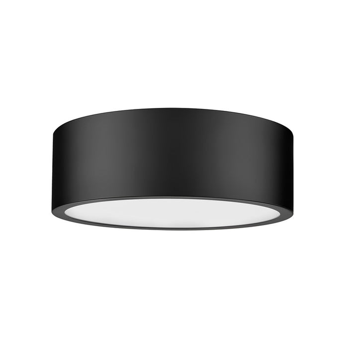 Z-Lite Coronado 1 Light 12.25" Flush Mount, Matte Black/Frosted