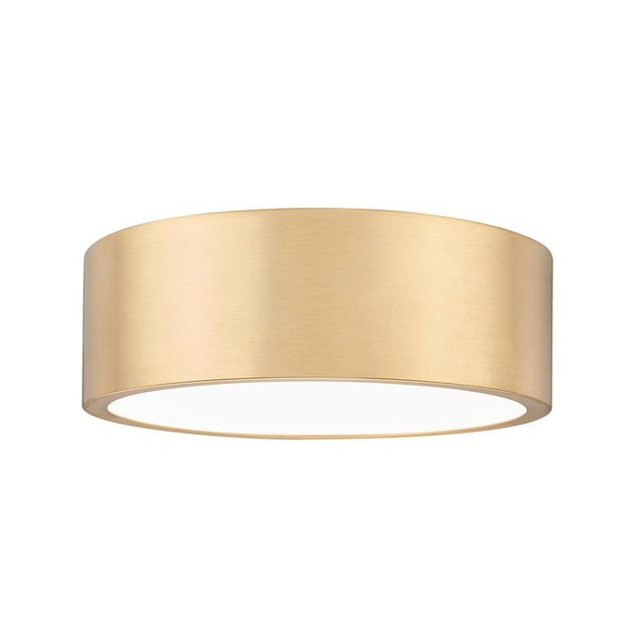 Z-Lite Coronado 1Lt 12.25" Flush Mount, Modern Gold/Frosted - 1017F12-MGLD-LED