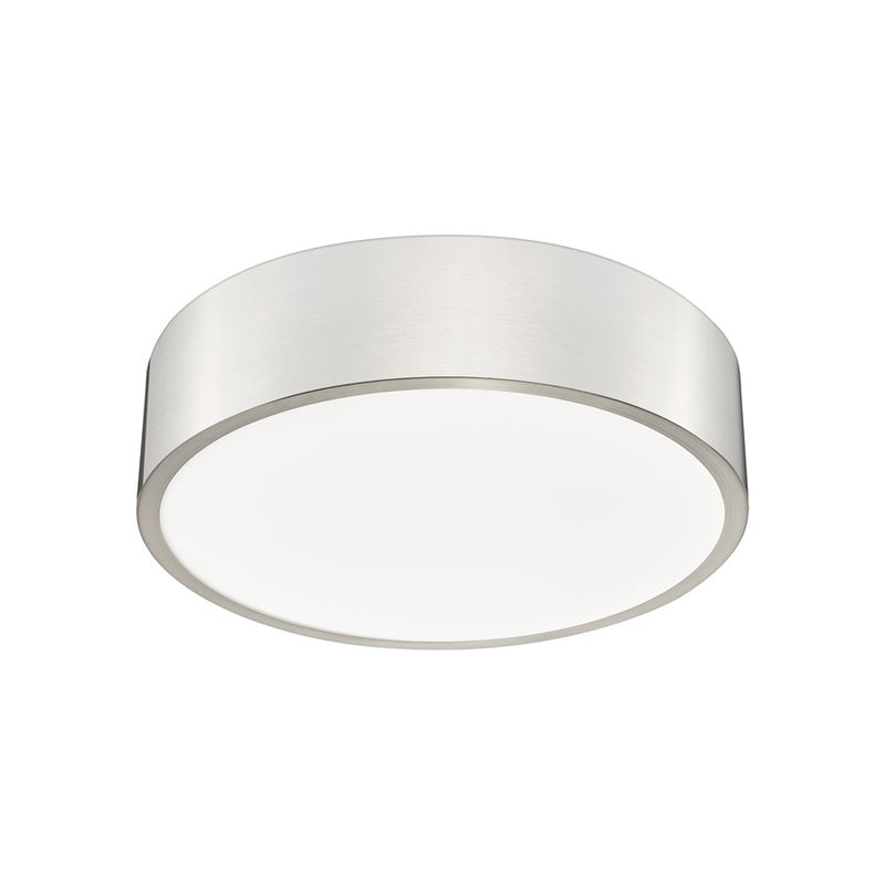Z-Lite Coronado 1 Light 16" Flush Mount, Brushed Nickel/Frosted