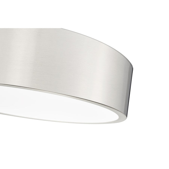 Z-Lite Coronado 1 Light 16" Flush Mount, Brushed Nickel/Frosted