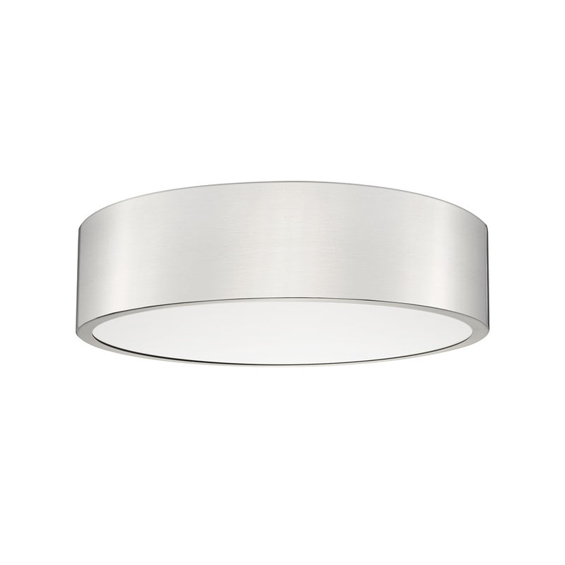 Z-Lite Coronado 1 Light 16" Flush Mount, Brushed Nickel/Frosted