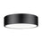 Z-Lite Coronado 1 Light 16" Flush Mount, Matte Black/Frosted - 1017F16-MB-LED