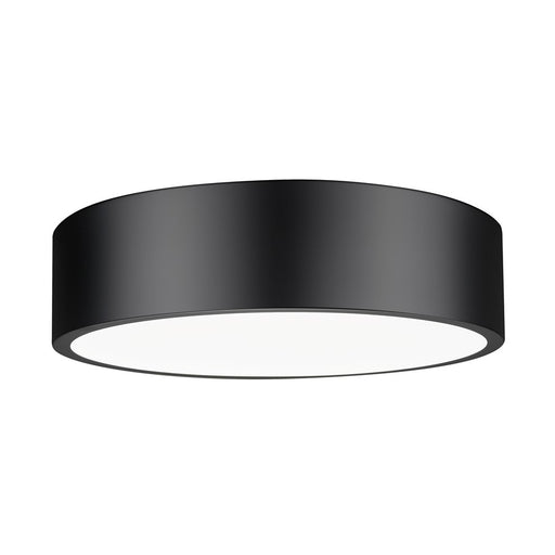Z-Lite Coronado 1 Light 16" Flush Mount, Matte Black/Frosted - 1017F16-MB-LED