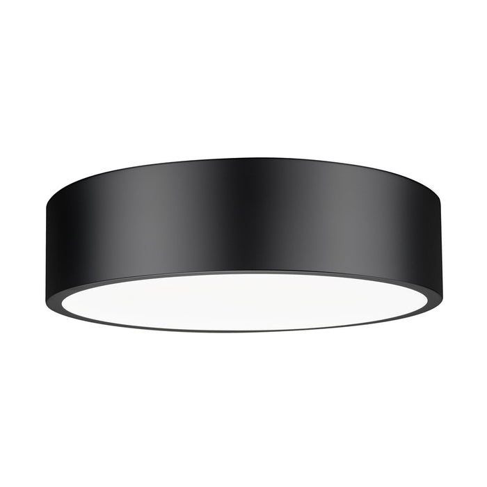 Z-Lite Coronado 1 Light 16" Flush Mount, Matte Black/Frosted - 1017F16-MB-LED
