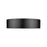 Z-Lite Coronado 1 Light 16" Flush Mount, Matte Black/Frosted
