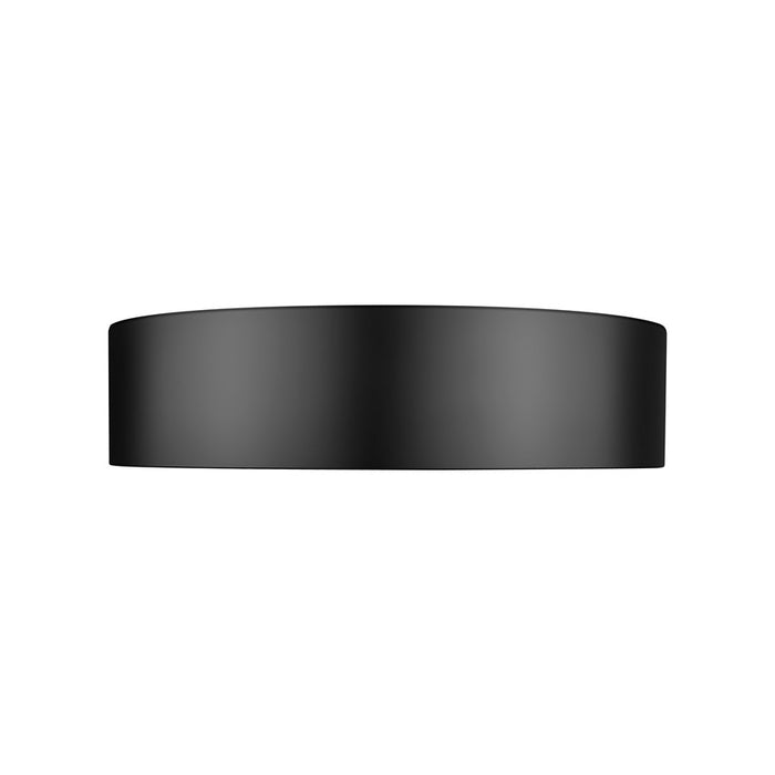 Z-Lite Coronado 1 Light 16" Flush Mount, Matte Black/Frosted