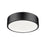 Z-Lite Coronado 1 Light 16" Flush Mount, Matte Black/Frosted